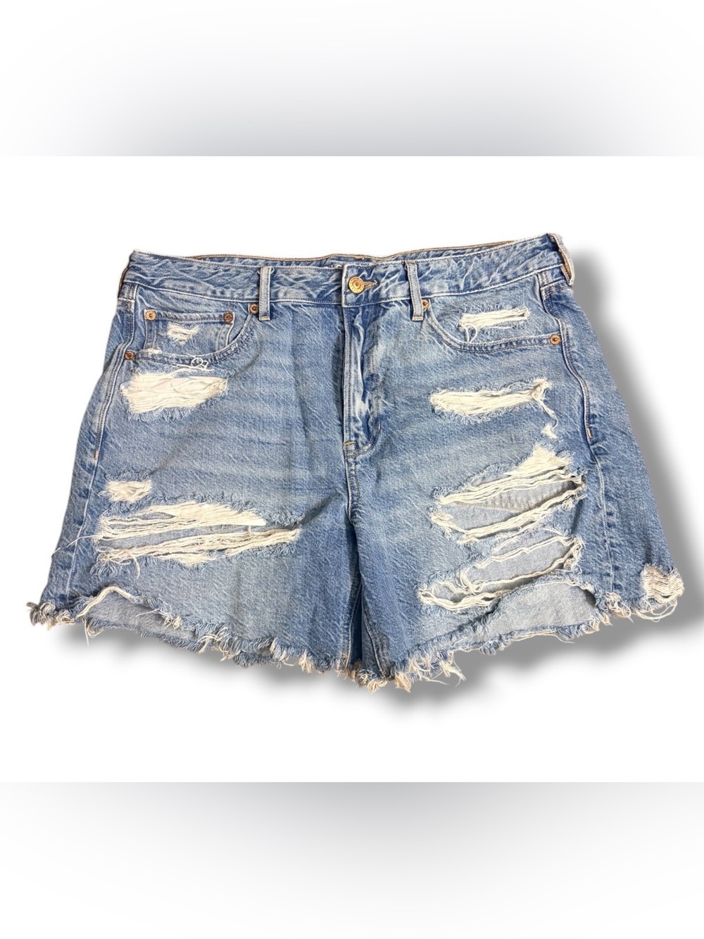 American Eagle Outfitters Distressed Denim Jean Shorts Size 12